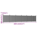 vidaXL szürke WPC kerítéspanel 1045 x 186 cm