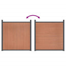 vidaXL barna WPC kerítéspanel 526 x 186 cm