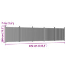 vidaXL barna WPC kerítéspanel 872 x 186 cm