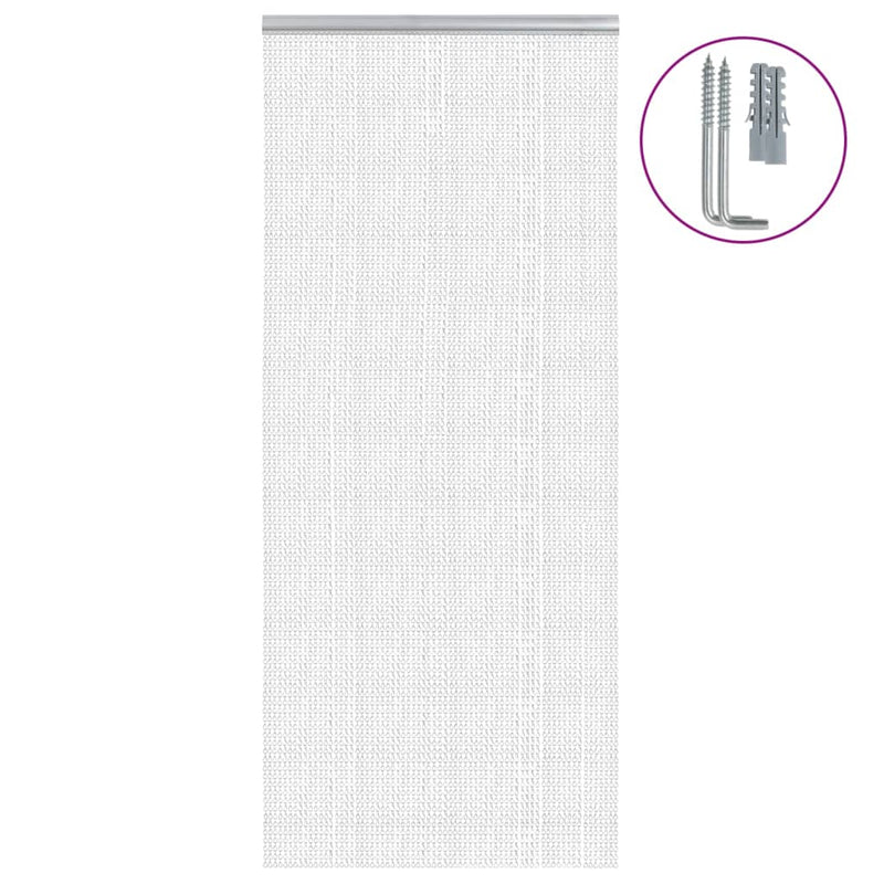 vidaXL alumínium láncos ajtószúnyogháló 90 x 200 cm