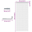 vidaXL alumínium láncos ajtószúnyogháló 90 x 220 cm