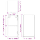 vidaXL sonoma tölgy színű szerelt fa függő szekrény 29,5 x 31 x 60 cm