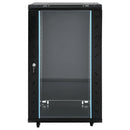vidaXL 18U hálózati szekrény 19" forgó lábakkal IP20 60 x 60 x 100 cm