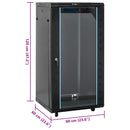 vidaXL 22U hálózati szekrény forgólábbal 19" IP20 60x60x120 cm