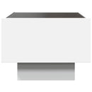 vidaXL fehér szerelt fa kisasztal LED-del 40 x 40 x 30 cm