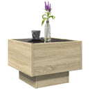 vidaXL sonoma tölgy színű szerelt fa kisasztal LED-del 40 x 40 x 30 cm