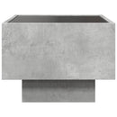 vidaXL betonszürke szerelt fa kisasztal LED-del 40 x 40 x 30 cm