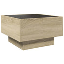 vidaXL sonoma tölgy szerelt fa dohányzóasztal LED-del 50 x 50 x 30 cm