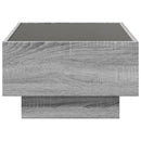 vidaXL szürke sonoma szerelt fa dohányzóasztal LED-del 70 x 50 x 30 cm