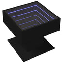 vidaXL fekete szerelt fa dohányzóasztal 50 x 50 x 45 cm