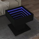 vidaXL fekete szerelt fa dohányzóasztal 50 x 50 x 45 cm