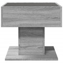 vidaXL szürke sonoma szerelt fa dohányzóasztal LED-del 50 x 50 x 45 cm