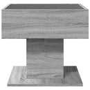 vidaXL szürke sonoma szerelt fa dohányzóasztal LED-del 50 x 50 x 45 cm