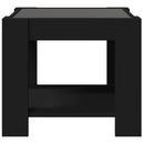 vidaXL fekete szerelt fa dohányzóasztal LED-del 53 x 53 x 45 cm