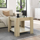 vidaXL sonoma tölgy szerelt fa dohányzóasztal LED-del 53 x 53 x 45 cm