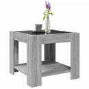 vidaXL szürke sonoma szerelt fa dohányzóasztal LED-del 53 x 53 x 45 cm