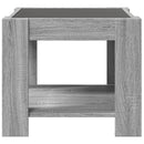 vidaXL szürke sonoma szerelt fa dohányzóasztal LED-del 53 x 53 x 45 cm