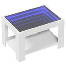 vidaXL fehér szerelt fa dohányzóasztal 73 x 53 x 45 cm