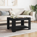 vidaXL fekete szerelt fa dohányzóasztal LED-del 73 x 53 x 45 cm