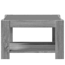 vidaXL szürke sonoma szerelt fa dohányzóasztal LED-del 73 x 53 x 45 cm