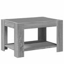 vidaXL szürke sonoma szerelt fa dohányzóasztal LED-del 73 x 53 x 45 cm