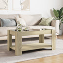 vidaXL sonoma tölgy szerelt fa dohányzóasztal LED-del 93 x 53 x 45 cm