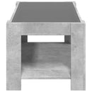 vidaXL betonszürke szerelt fa dohányzóasztal LED-del 93 x 53 x 45 cm