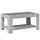vidaXL betonszürke szerelt fa dohányzóasztal LED-del 93 x 53 x 45 cm