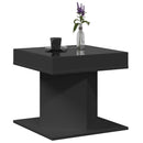 vidaXL fekete szerelt fa dohányzóasztal 50 x 50 x 45 cm