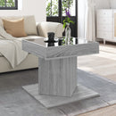 vidaXL szürke sonoma szerelt fa dohányzóasztal LED-del 50 x 50 x 45 cm
