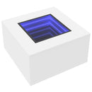 vidaXL fehér szerelt fa dohányzóasztal LED-lámpákkal 60 x 60 x 40 cm