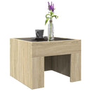vidaXL sonoma tölgy végtelen hatású LED-es dohányzóasztal 40x40x30 cm