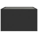 vidaXL fekete végtelen hatású LED-es dohányzóasztal 50 x 50 x 30 cm
