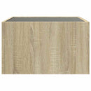 vidaXL sonoma tölgy végtelen hatású LED-es dohányzóasztal 50x50x30 cm