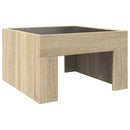 vidaXL sonoma tölgy végtelen hatású LED-es dohányzóasztal 50x50x30 cm