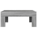 vidaXL szürke sonoma végtelen hatású LED-es dohányzóasztal 70x50x30 cm