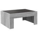 vidaXL szürke sonoma végtelen hatású LED-es dohányzóasztal 70x50x30 cm
