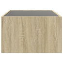 vidaXL sonoma tölgy végtelen hatású LED-es dohányzóasztal 90x50x30 cm