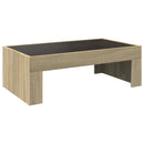 vidaXL sonoma tölgy végtelen hatású LED-es dohányzóasztal 90x50x30 cm