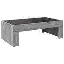 vidaXL szürke sonoma végtelen hatású LED-es dohányzóasztal 90x50x30 cm