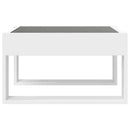 vidaXL fehér végtelen hatású LED-es dohányzóasztal 50 x 53 x 30 cm