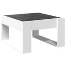 vidaXL fehér végtelen hatású LED-es dohányzóasztal 50 x 53 x 30 cm
