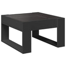 vidaXL fekete végtelen hatású LED-es dohányzóasztal 50 x 53 x 30 cm