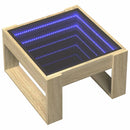 vidaXL sonoma tölgy végtelen hatású LED-es dohányzóasztal 50x53x30 cm