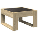 vidaXL sonoma tölgy végtelen hatású LED-es dohányzóasztal 50x53x30 cm