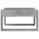 vidaXL betonszürke végtelen hatású LED-es dohányzóasztal 50x53x30 cm