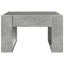 vidaXL betonszürke végtelen hatású LED-es dohányzóasztal 50x53x30 cm