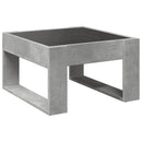 vidaXL betonszürke végtelen hatású LED-es dohányzóasztal 50x53x30 cm