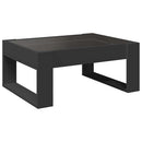 vidaXL fekete végtelen hatású LED-es dohányzóasztal 70 x 53 x 30 cm