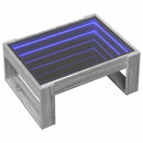 vidaXL szürke sonoma végtelen hatású LED-es dohányzóasztal 70x53x30 cm